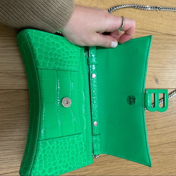 Balenciaga hourglass chain wallet crocodile embossed - Picture 11 of 12